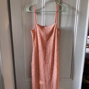 Aritzia Wilfred Jazz Mini Dress (Light Orange)